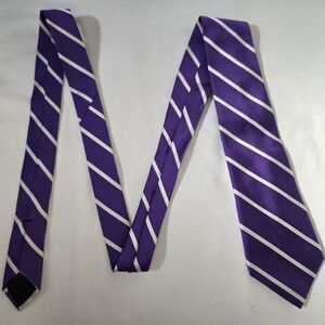 Purple and Silver Striped Tie